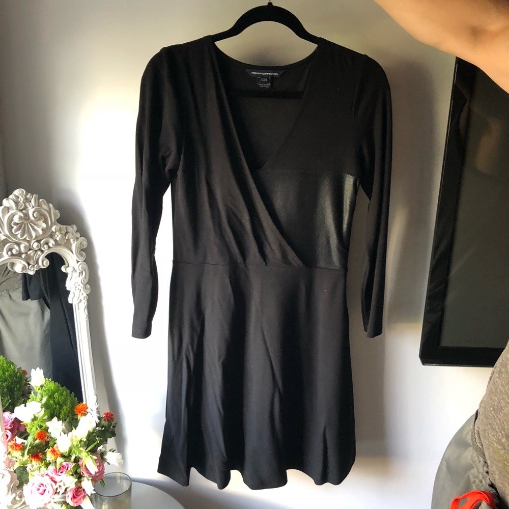 French Connection Black Leather Dress